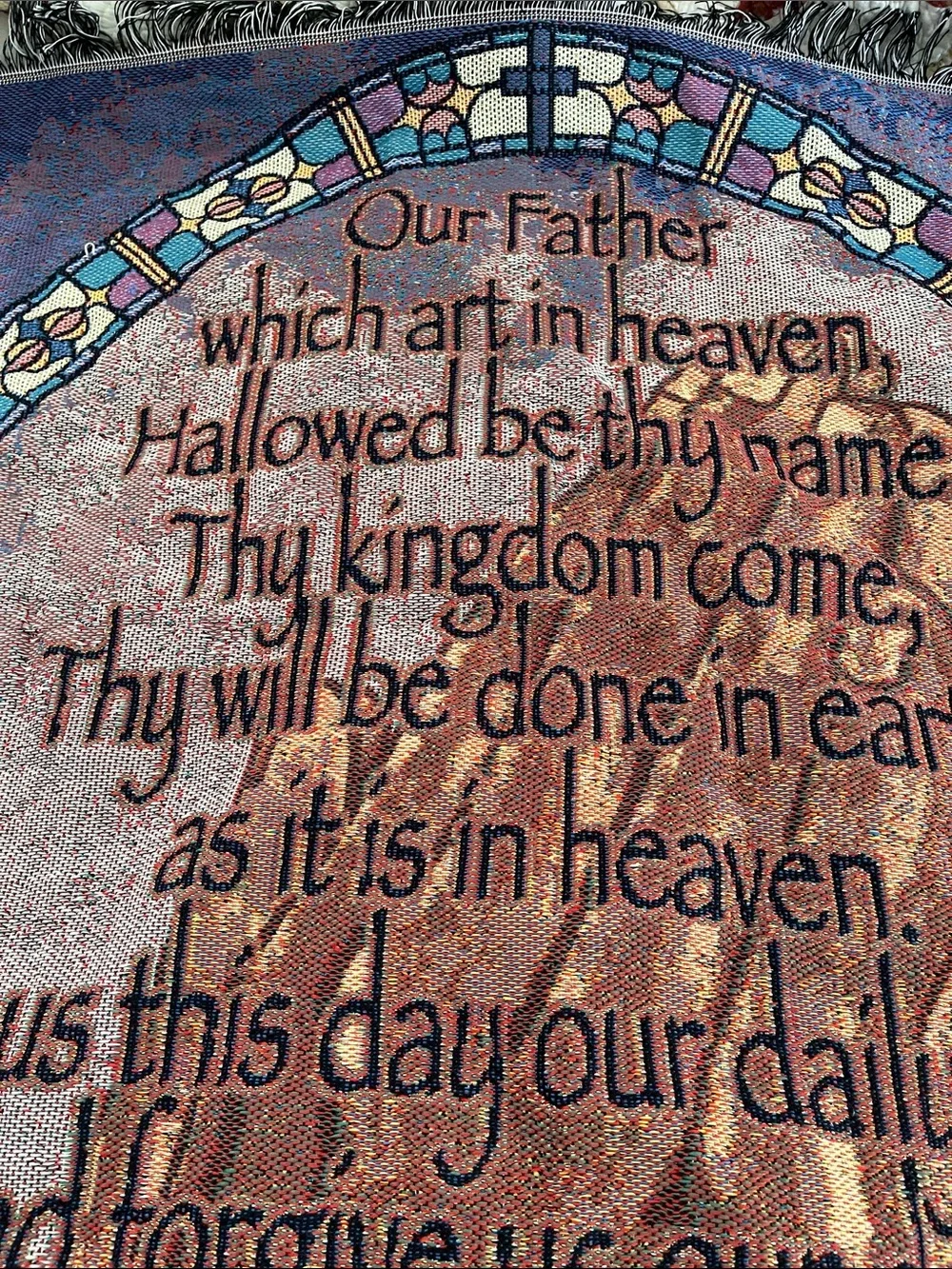 The Lord's Prayer Throw Blanket Multicolor